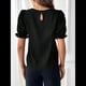 thumbnail image 4 of Blusa de de Corta , Elegante y con Cuello para Mujer, Blusa de Verano. Negro XL, 4 of 8
