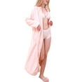 thumbnail image 4 of Moon Nite Women's Maxi Length Soft Robe Pajama with Waist Tie (Plus Size Available), 4 of 4