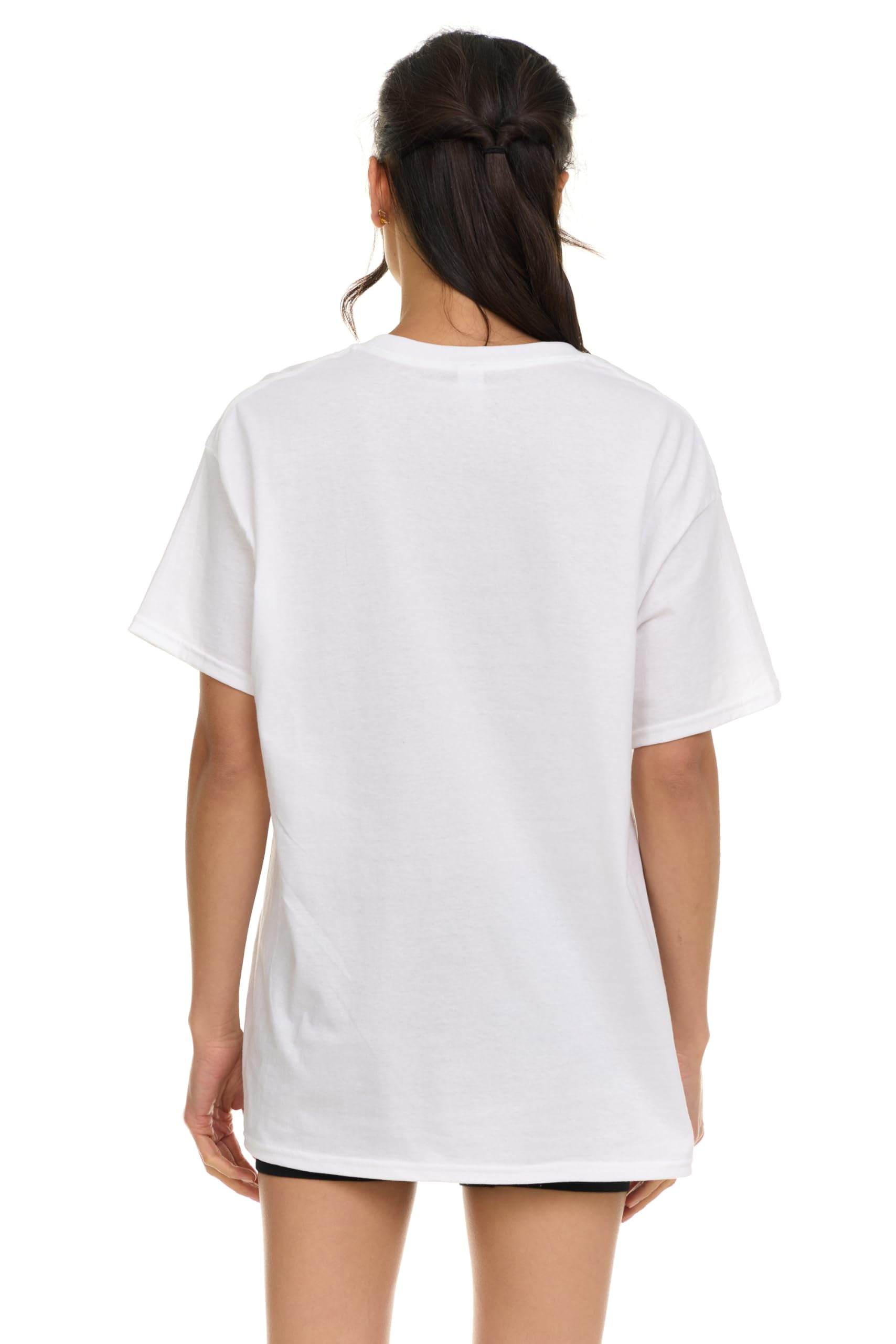 BILLIONHATS 12 Pack Womens Oversized Cotton T-Shirts, Crew Neck Short Sleeve Baggy Loose Tops Oversize Tees Color White, Size X-Large