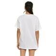 thumbnail image 2 of SOCKS'NBULK 12 Pack Womens Oversized Cotton Blend T-Shirts, Crew Neck Short Sleeve Baggy Loose Tops Oversize Tees Color White, Size 5X-Large, 2 of 5