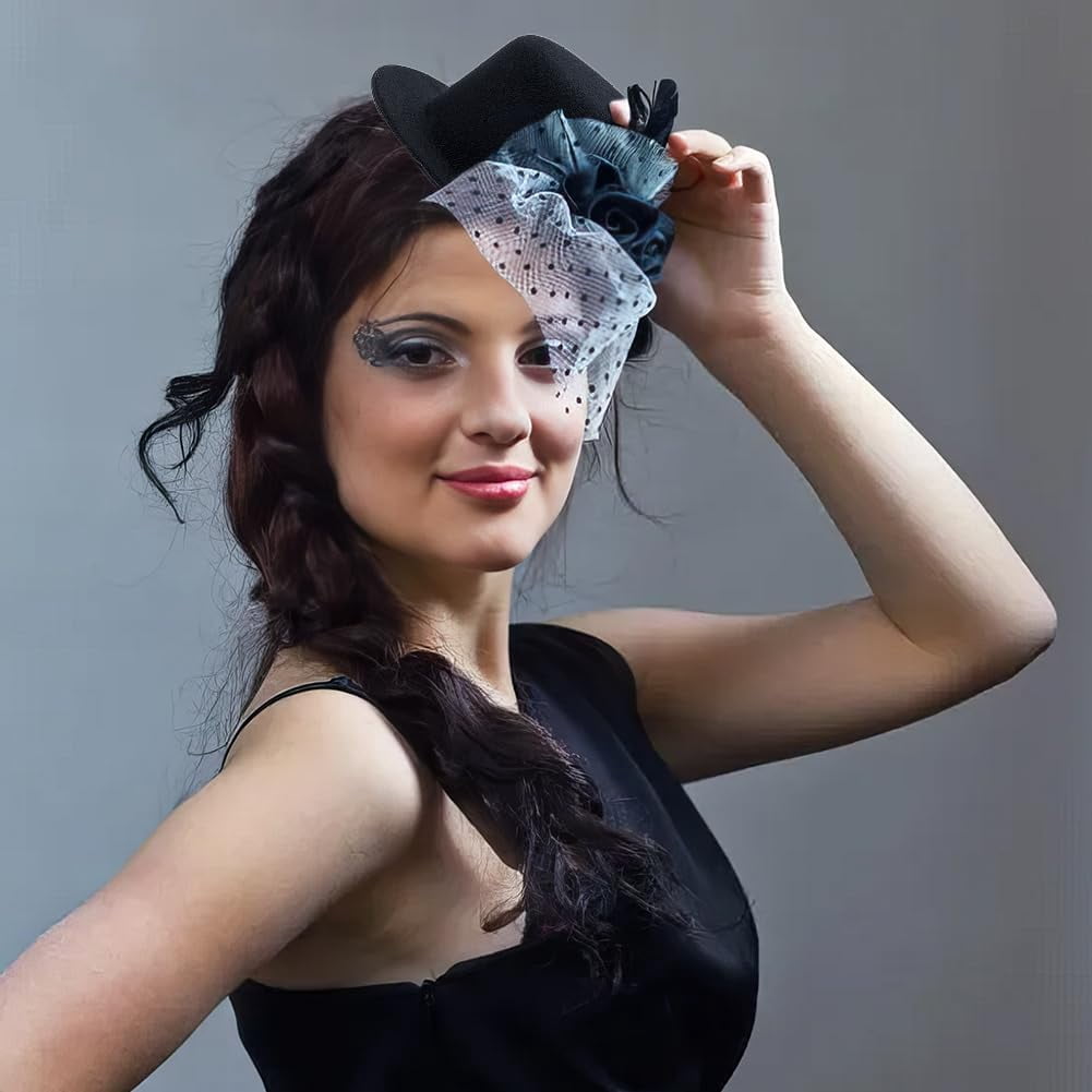 8Pcs 8 Colors EVA Cloth Mini Hat Fascinator Base for DIY  display picture 1