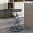 thumbnail image 2 of Armen Living Tabouret de Bar Réglable en Gris Industriel, 2 of 9