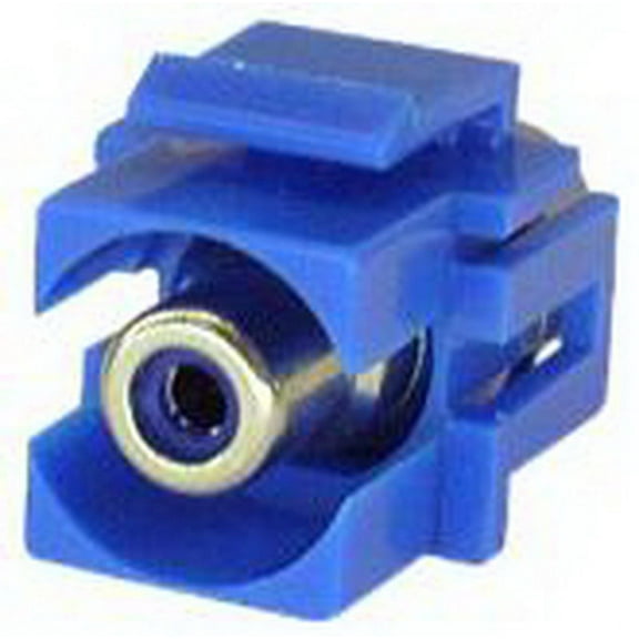 IEC RMRCA-BU RCA Female to Female Connector on Blue Flush Mount Keystone