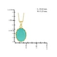 thumbnail image 4 of JewelersClub Silver Chain Necklace for Women – 14K Gold Plated Silver Necklace with Sparkling Genuine 9.75 CTW Bluish green Chalcedony – Chic, Stunning Silver Statement Necklace Gifts by JewelersClub, 4 of 4
