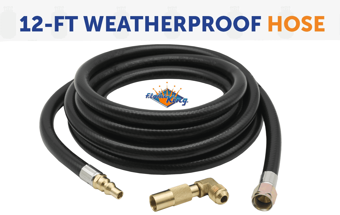 Flame King Propane 12-ft Quick Connect Hose Adapter for Blackstone & Flame King Griddle