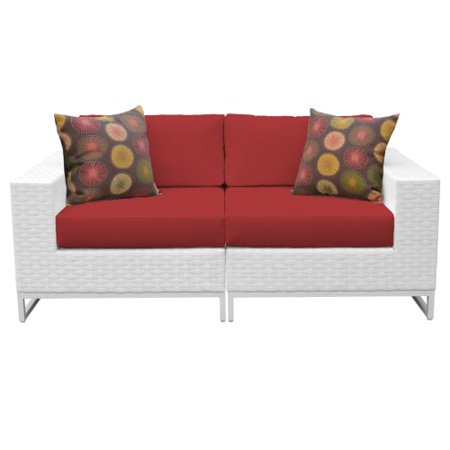 Tk Classics Miami Outdoor Arm Sofa Set Of 2 Walmart Com