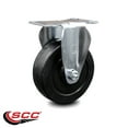thumbnail image 2 of 4 Inch Soft Rubber Wheel Rigid Top Plate Caster Service Caster Brand, 2 of 2