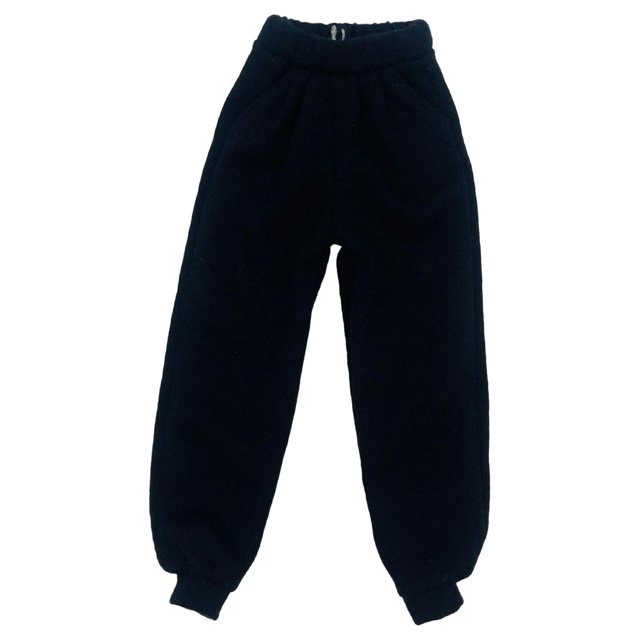 Pantalones 1/6, elegantes, de moda, hechos a mano, para muñecas en miniatura, pantalones casuales para 12 pulgadas Negro