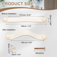 thumbnail image 2 of Uxcell Leather Drawer Pulls Leather Handle Hole Center Cabinet Dresser Knobs with Screws for Dresser Cupboard Closet Doors Cream 6.3 Inch, 2 of 7