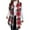 Red, variant on Edvintorg Vests for Women 2025 Trendy Breasted Plaid Shirt Jacket Sleeveless Casual Lapel Shirt Coat Waistcoat Fall Winter Outerwear