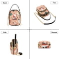 thumbnail image 3 of FORMRS Crossbody Bag for Women Quilted Travel Shoulder Cell Phone Purse with Chain Strap Handbag, Pink Christmas Santa, 3 of 7