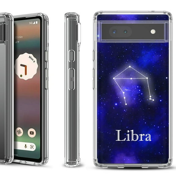 Shockproof Bumper Phone Case for Google Pixel 6a, by OneToughShield ® - Libra