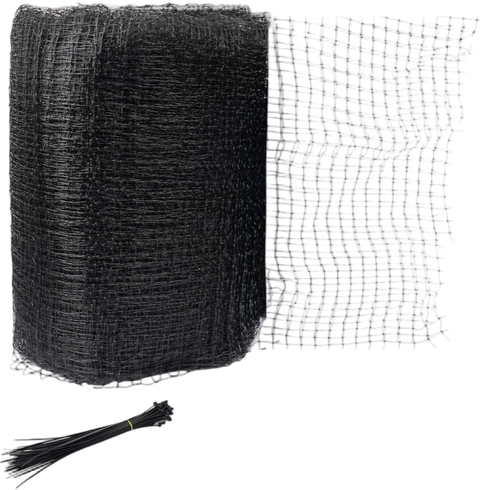 Deer Fence for Garden, 7X100 Ft Netting for Garden Protection, 50 Pc Small Black Zip Ties 10 Pc Ground Stakes, Garden Fencing Animal Barrier