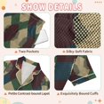 thumbnail image 4 of FORMRS Niños Short Sleeve Top and Pants Pajama Set Unisex Satin 2-Piece Sleepwear, Sizes 13-14Y, Green Tartan Pattern, 4 of 8