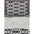 thumbnail image 3 of Abstract Comforter & Sham Bedding Set, Monochrome Stripes Oval Shapes Geometric Illustration Minimalist Modern Art, 3 pcs Duvet Set Microfiber Filling Quilt, 5 Sizes, Black and White, by Ambesonne, 3 of 4