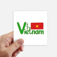 thumbnail image 1 of Vietnam National Flag Red Green Pattern Sticker Square Waterproof Stickers Wallpaper Car Decal, 1 of 1