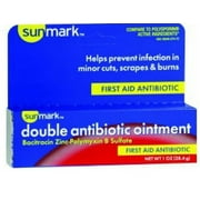 sunmark First Aid Antibiotic Ointment 1 Ounce Tube, 49348027472 - SOLD BY: PACK OF ONE
