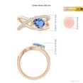 thumbnail image 4 of ANGARA Natural Criss Cross Pear Shaped 1.1 ct Tanzanite Ring with Diamonds in 14K Rose Gold for Women (Size-8x6mm) | December Birthstone, Anniversary, Jewelry Gift for Women | Natural Tanzanite Ring, 4 of 9