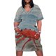 thumbnail image 2 of El monstruo langosta vestido suelto con bolsillo vestido de mujer vestido de noche señoras mujeres verano, 2 of 7