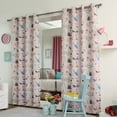 thumbnail image 2 of Best Home Fashion Closeout Room Darkening Alphabet Print 2 Panel Curtain Set 84" Length, 2 of 5