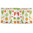 thumbnail image 7 of Yayeee Kitchen Curtains Tier Set of 2 Light Filtering 57"x36" Over Sink Window Panels, White Vegetables Pattern, 7 of 7