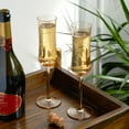 thumbnail image 5 of Twine Tulip Champagne Flutes for Home Bar, Wedding Gifts, 7 oz Set of 2, 5 of 7