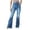 Light Blue, variant on Womens High Waisted Flare Bell Bottom Jeans Stretchy Ripped Blue Denim Trousers with Wide Leg Bootcut Fit