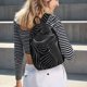 thumbnail image 5 of Disketp Geometric Lines Dog Art print Canvas Backpack Lightweight Travel Daypack Student Rucksack Laptop Backpack-, 5 of 5