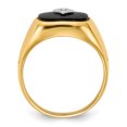 thumbnail image 2 of Primal Gold 10 Karat Yellow Gold with Rhodium-plated Polished AA Diamond Men's Ring, 2 of 6