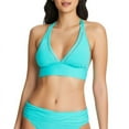 thumbnail image 3 of Bleu Rod Beattie Women's Bikini Top V-Neck Halter Blue 14, 3 of 4