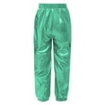 thumbnail image 4 of CHICTRY Shiny Holographic Cargo Pants Girls Boys Jazz Hip-Hop Street Dance Wear Trousers with Pockets Light Green 8, 4 of 5