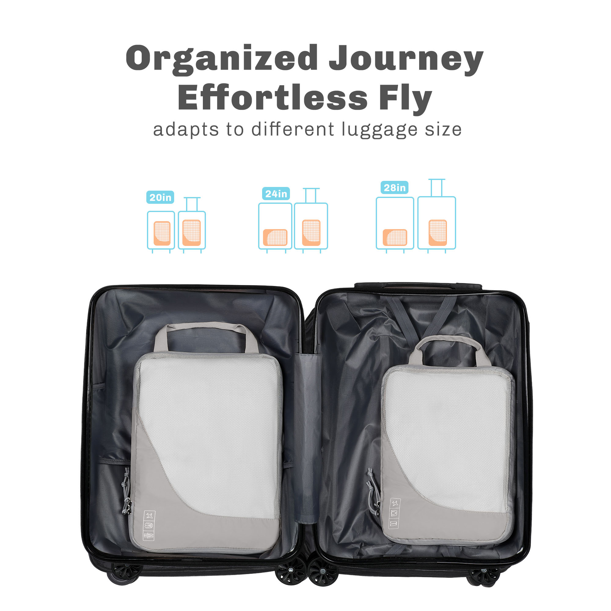 Compression Packing Cubes Set – Hynes Eagle – Gray