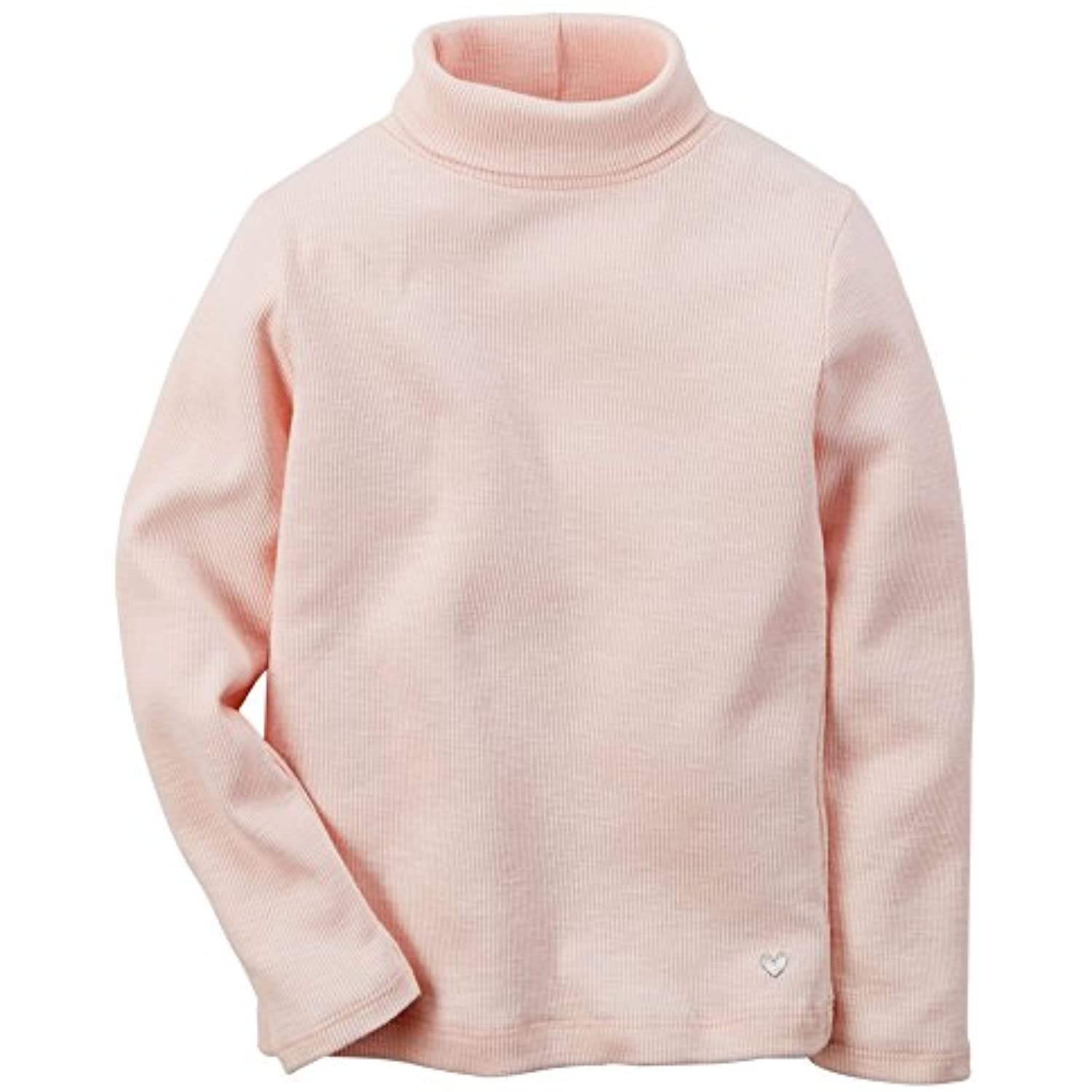 Carter's Baby Girls' Ribbed Cotton Turtleneck (12 Months, Pink)