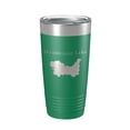 thumbnail image 1 of Manistique Lake Map Tumbler Travel Mug Insulated Laser Engraved Coffee Cup Michigan 20 oz Green, 1 of 1