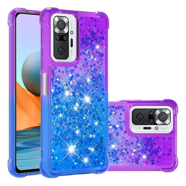 Funda para Xiaomi Redmi Note 10 PRO/PRO MAX Transparente con Brillos Carcasa Protectora Antigolpes con Glitter Brillante