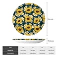 thumbnail image 2 of Cauagu Sunflowers Print Bone China Decorative Plate, Wall Mount Plate Holiday Decor Decorative Ceramic Plates with Stand Elegant Household Plates Decorative-10in, 2 of 6