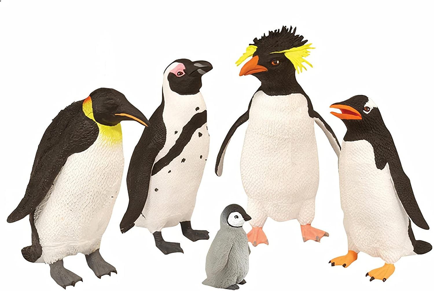 Set of 9 Liflike Penguin Family Model Figure Education Toy Gift Wild Animal 