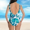 thumbnail image 4 of DISKEBUISS Women's One-Pieces Swimsuit Beach Sport Athletic Bathing Suits Summer Hawaiian Swimwear Size S-XXL, 4 of 6