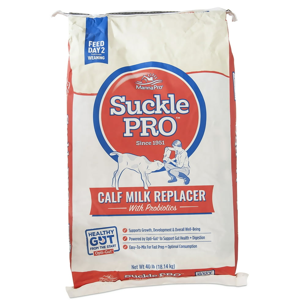 Manna Pro Suckle Pro Calf Milk Replacer with Probiotics, 40 lb