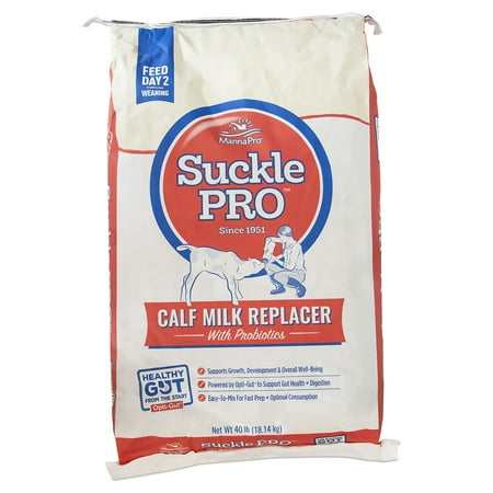 Manna Pro Suckle Pro Calf Milk Replacer with Probiotics, 40 lb