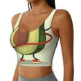 thumbnail image 2 of Kdxio Avocado1 Print Workout Crop Tank Top for Women Racerback Yoga Tank Tops Athletic Sports Shirts Exercise Undershirts, 2 of 9