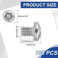thumbnail image 2 of Uxcell Pan Head Machine Screws, 304 Stainless Steel Round Head Screws for Cabinet 100 #10-24 x 5/16", 2 of 7