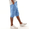 thumbnail image 7 of Mlzmgr Cargo Capris for Women Drawstring Waist Loose Fit Lightweight Casual Summer Gym Capri Pants with Pockets, 7 of 7