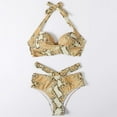 thumbnail image 6 of Fesfesfes Swimsuits For Women 2 Piece Bikini Set Snake Skin Print Swimwear Hollow Out High Waist Bottom Bathing Sets Beachwear On Sale, 6 of 8