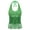 Green, variant on Women's Sequin Tassel Crop Tops Belly Dance Bra Top Halter Backless Party Dance Vest Green One Size