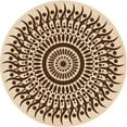 thumbnail image 1 of Ahgly Company Machine Washable Indoor Round Transitional Golden Blonde Gold Area Rugs, 7' Round, 1 of 7