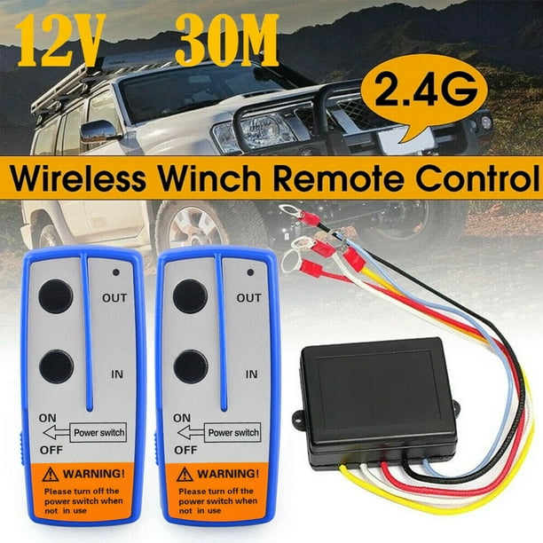 12V Wireless Winch Remote Control Kit Receiver 150ft Dual Switch Handset Easy US