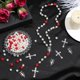 thumbnail image 3 of Kit para hacer rosarios de 480 piezas con dijes de crucifijo, colgantes de crucifijo, dijes de Pascua, cuentas de flor de rosa roja, cuentas de perlas de imitación., 3 of 4