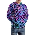 thumbnail image 2 of Leopard Colorful Regular Fit Hoodie, Sporty Pullover Hooded Sweatshirt for Men Women S, 2 of 6