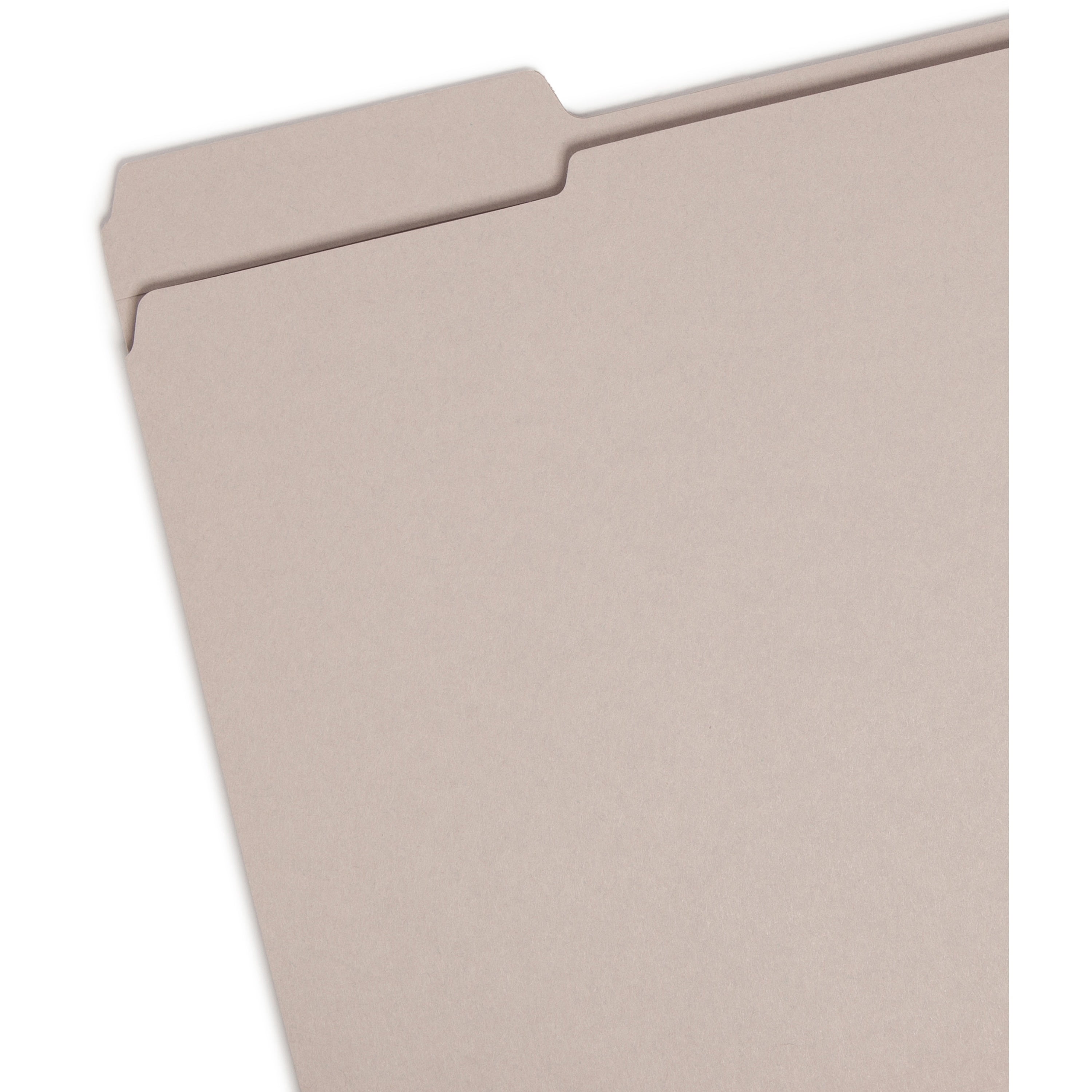 Smead 12334 File Folders, 1/3 Cut, Reinforced Top Tab, Letter, Gray, 100/Box
